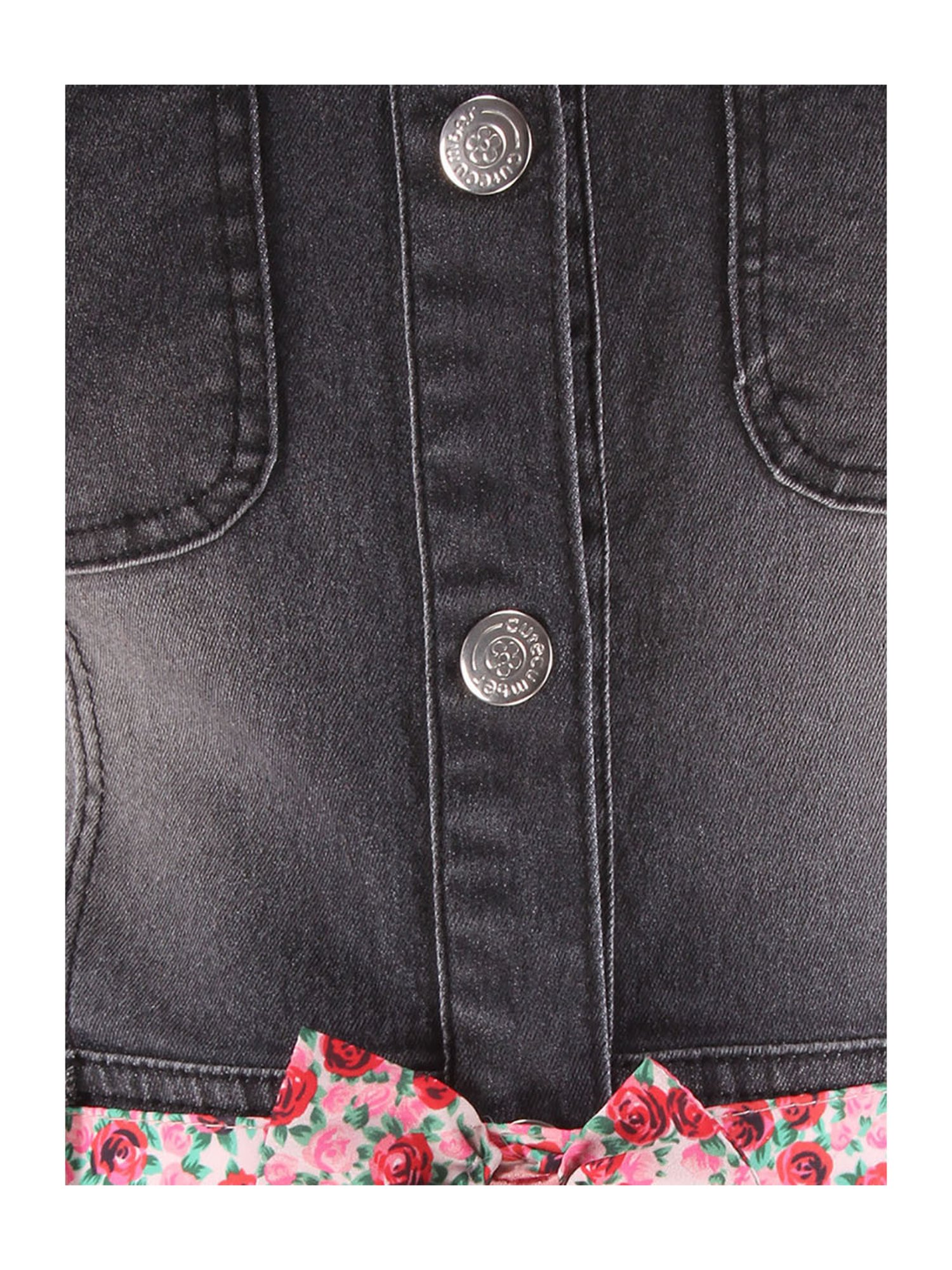 Cutecumber Kids Black Embroidered Shirt Dress