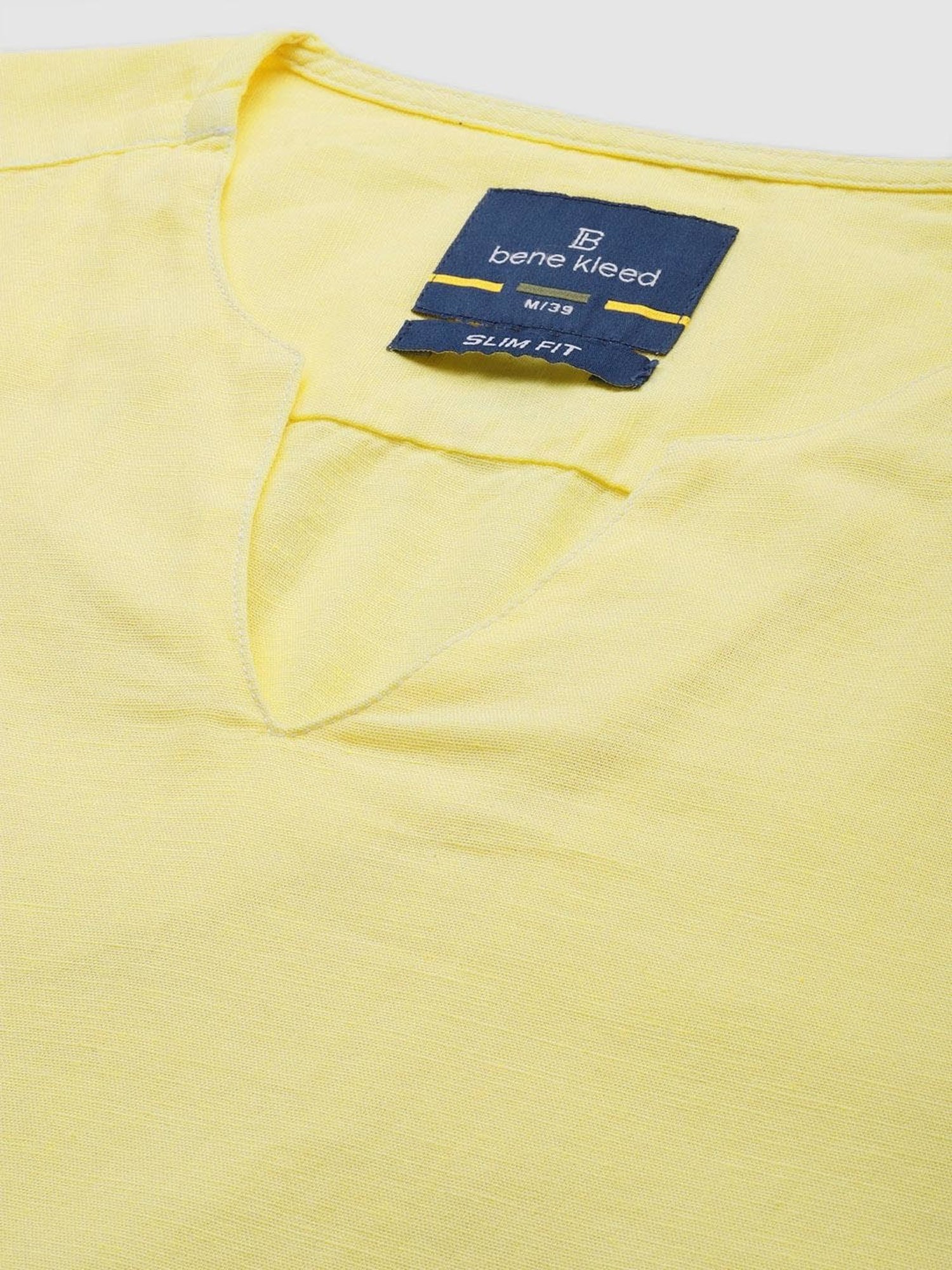 Bene Kleed Yellow Regular Fit Tie - Dye Shirt