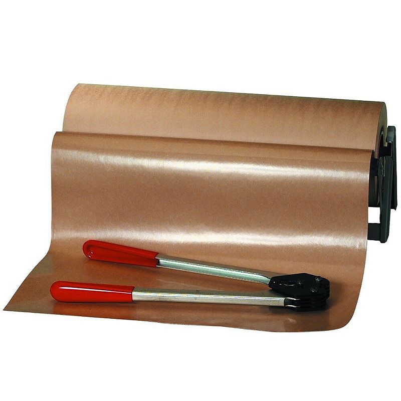 The Packaging Wholesalers Staples Poly Coated Kraft Paper Roll, 50 lb., 18" x 600' (PKPPC1850) 