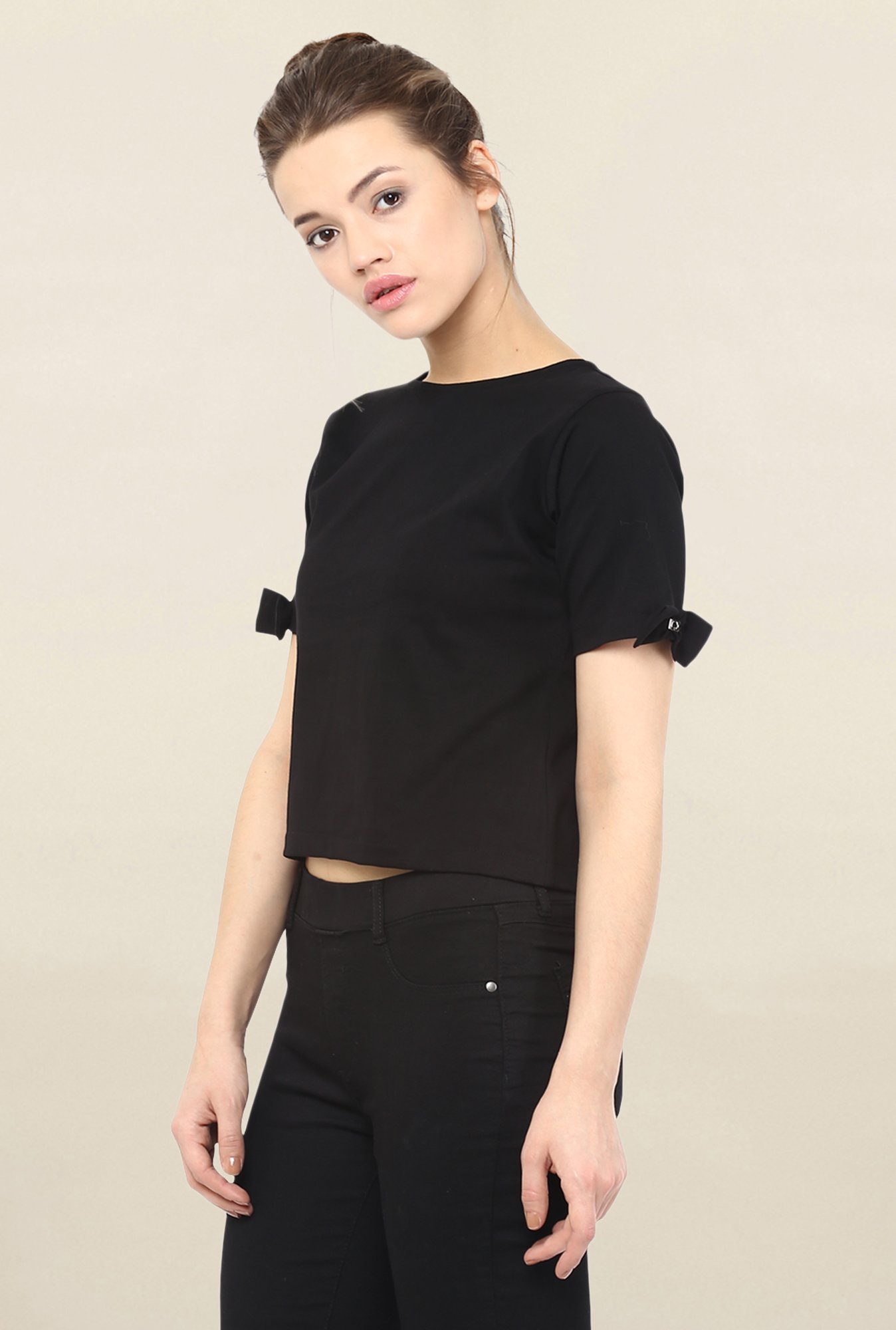 Miss Chase Black Solid Top