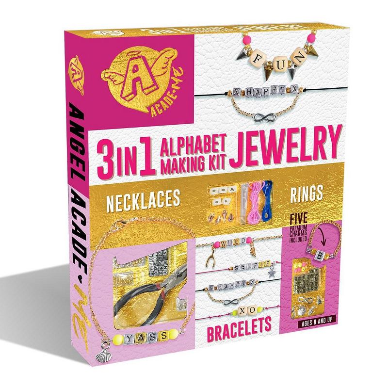 Anker Play 3 In 1 Alphabet Jewelry Making Kit | Includes 5 Premium Charms