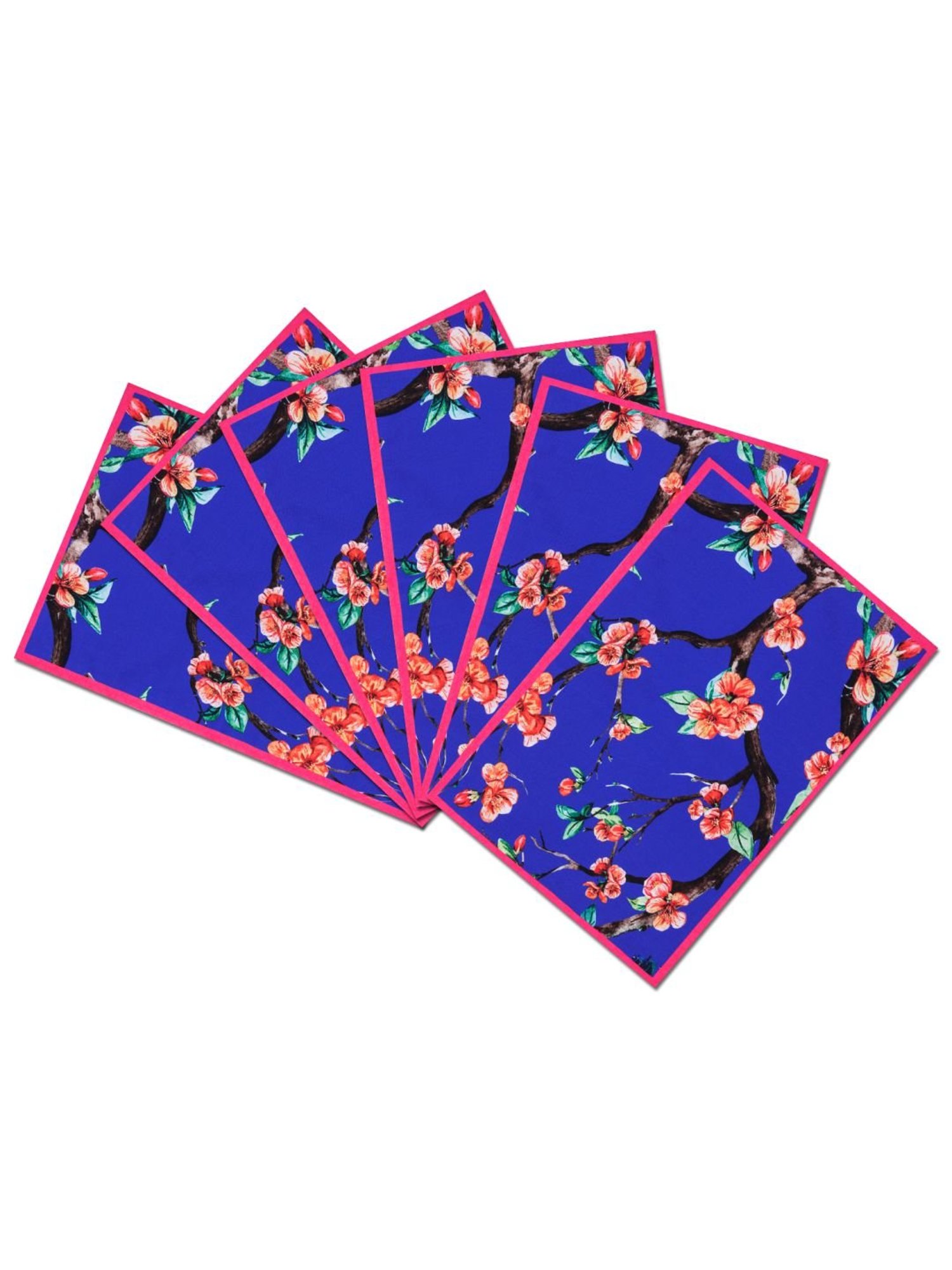 SEJ by Nisha Gupta Blue Placemats - Set of 6