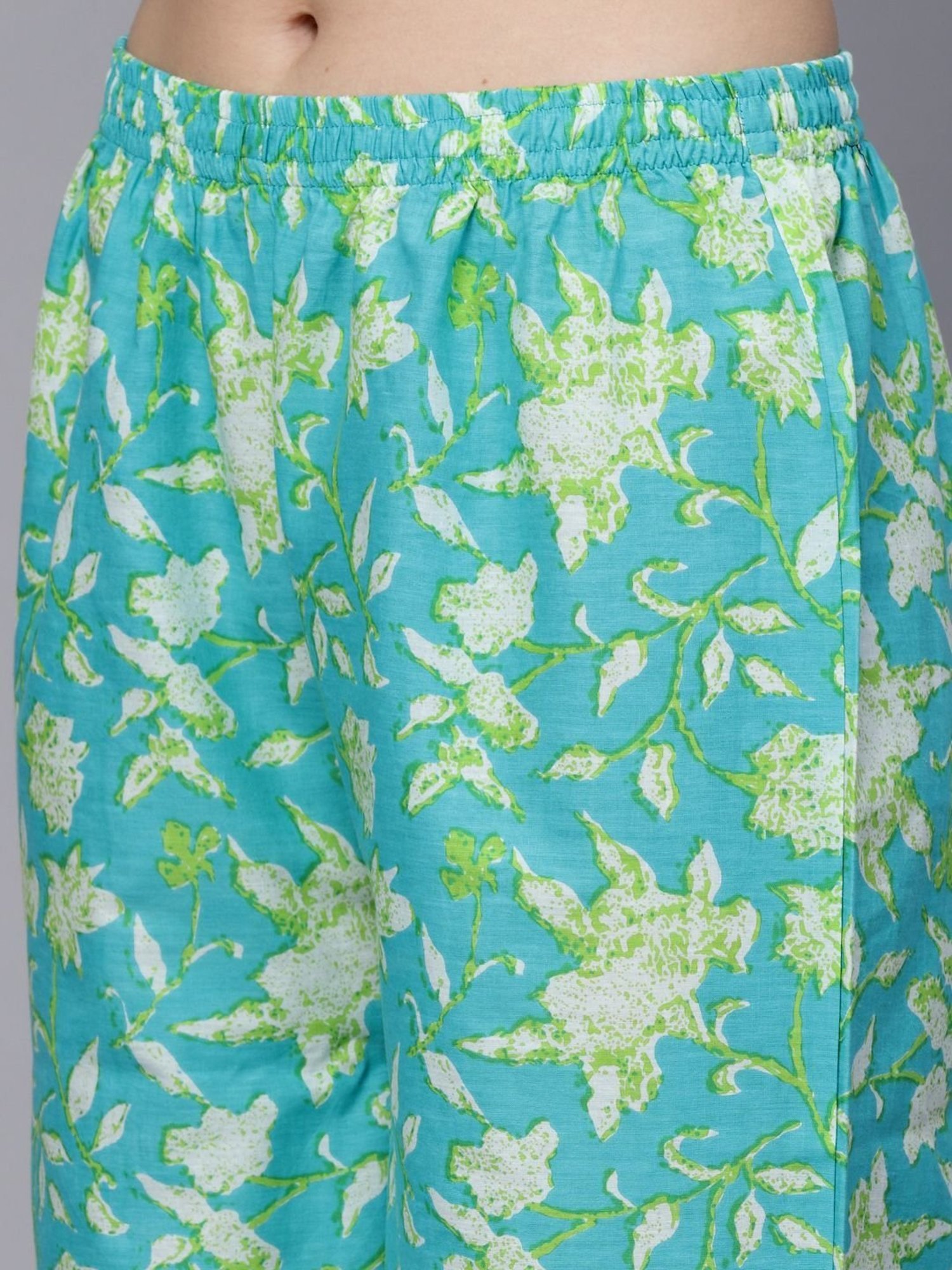 Stylum Blue Printed Kurta Palazzo Set With Dupatta