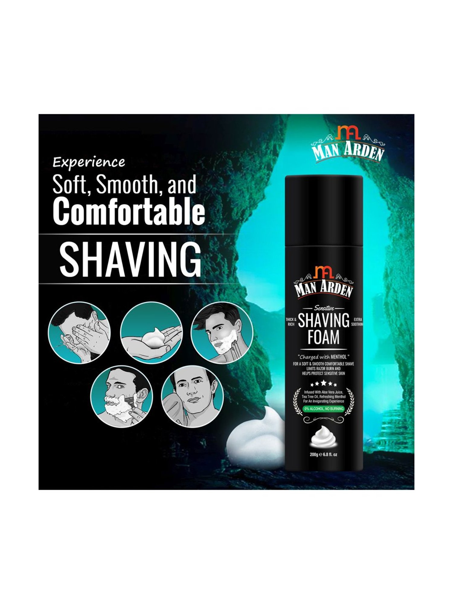 King C. Gillette Men's Beard and Face Wash with Coconut Water - 11.8oz