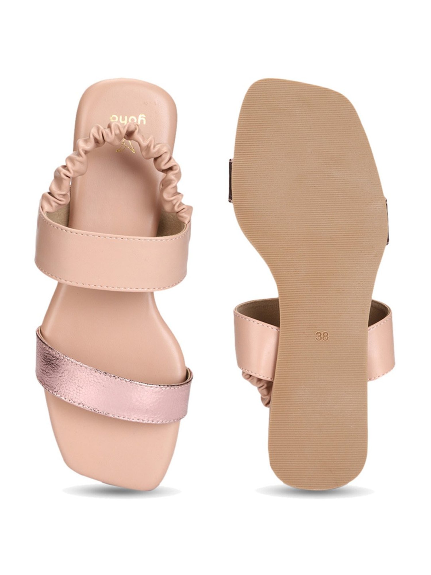 Yoho Women's Rosy Brown Sling Back Sandals