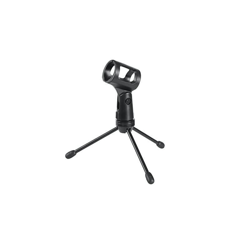 Frameworks Mini Tripod Desktop Microphone Stand with Clip for Wireless Mics and Collapsible Legs (GFW-MIC-0251)