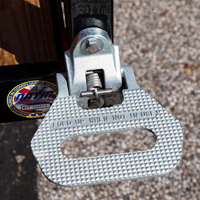 Buyers Products 5236586 Heavy Duty Oversized Stainless Steel Zinc Finish Bolt On Folding Truck Step Grab, Silver