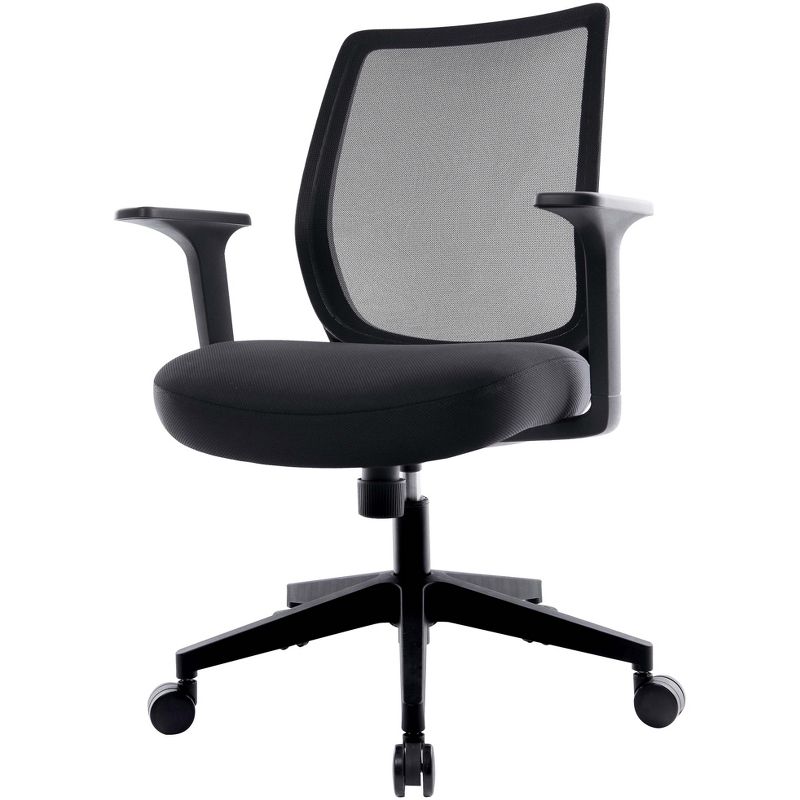 Union & Scale Mesh Back Fabric Task Chair, Black UN56947