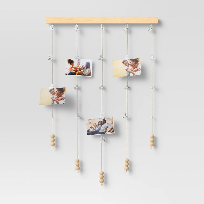 20" Beaded Photo Wall Hanging Natural - Opalhouse™