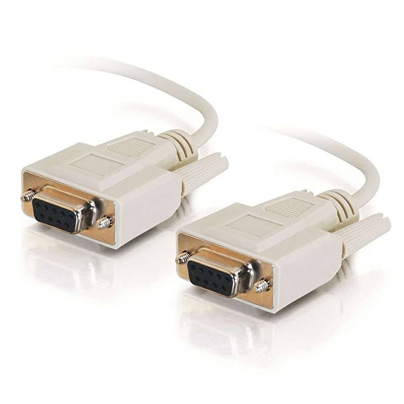 10480 DB9 F/F Serial RS232 Null Modem Cable, Beige (1 Foot, 0.30 Meters)