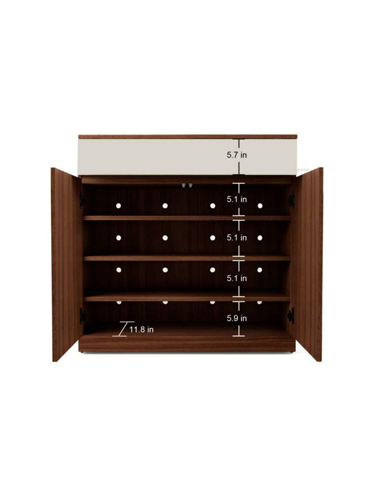 Godrej Interio Meraki 16-Pairs ?Beige & Brown ?PLT Shoe Cabinet