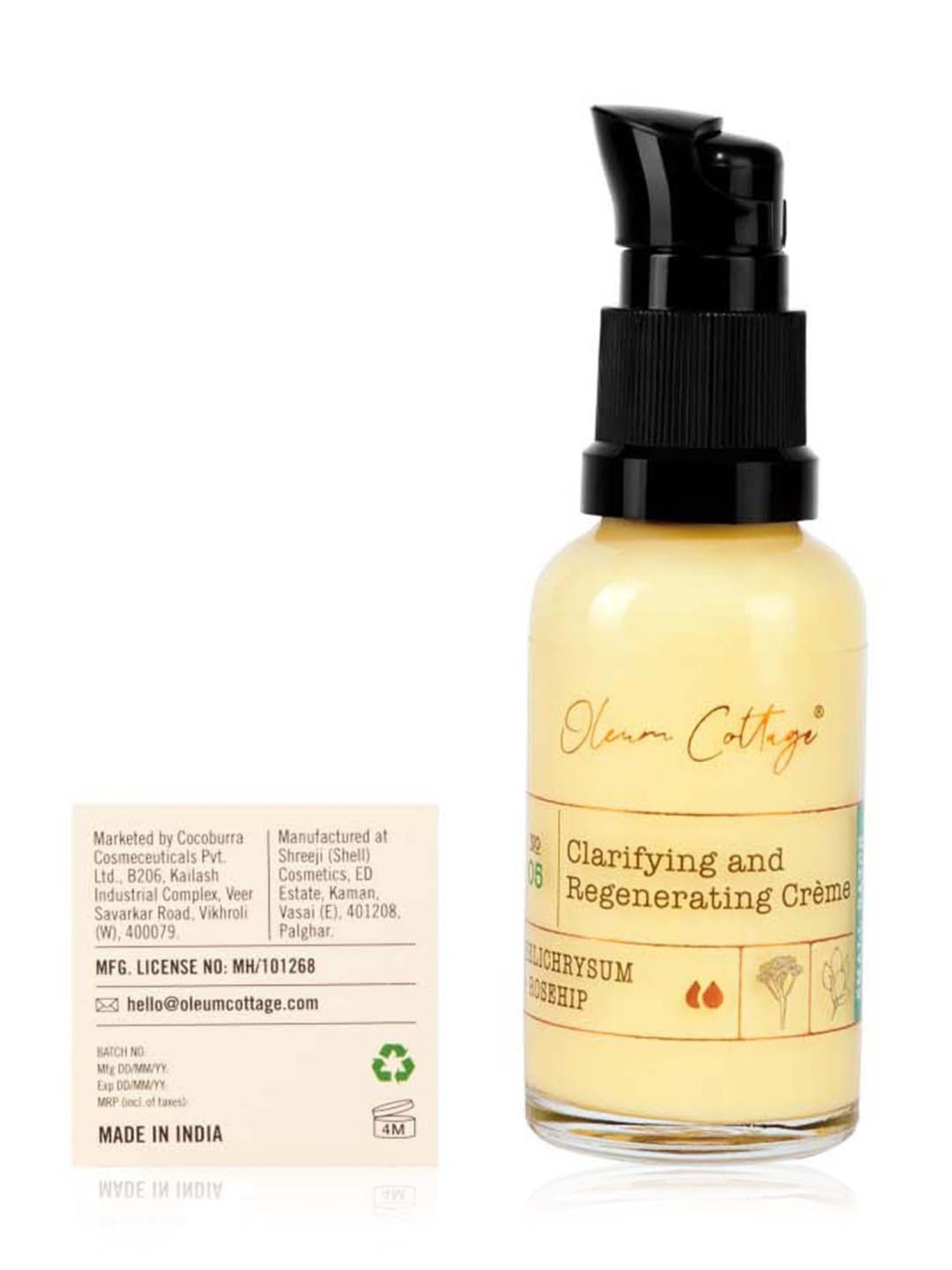 Oleum Cottage Clarifying and Regerating Creme - 30 ml