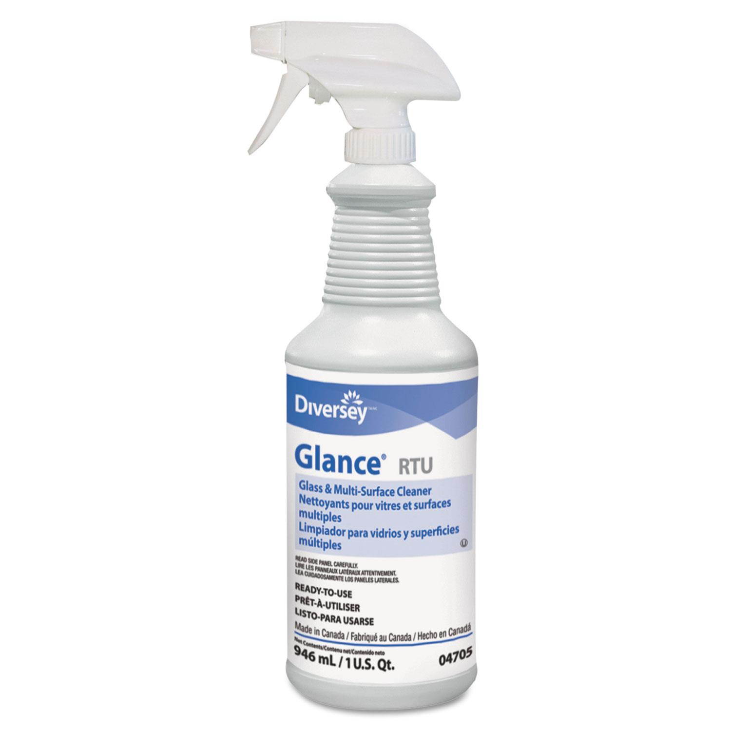 Diversey Glance Glass & Multi-Surface Cleaner, Original, 32oz Spray Bottle