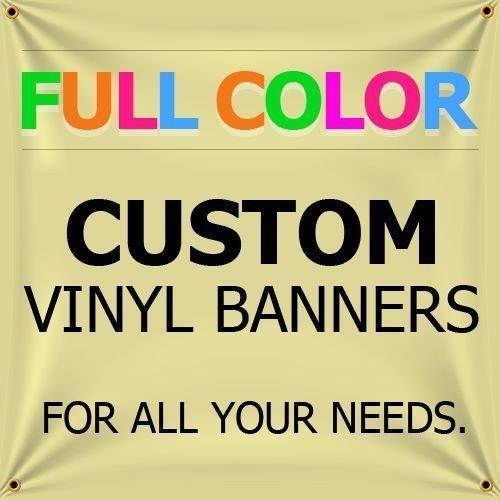 Custom Vinyl Business Banner 4' x 2' - Full Color Banner Company Vinyl Banner Indoor Outdoor with True Solvent Ink Signs and Grommets By BannerBuzz