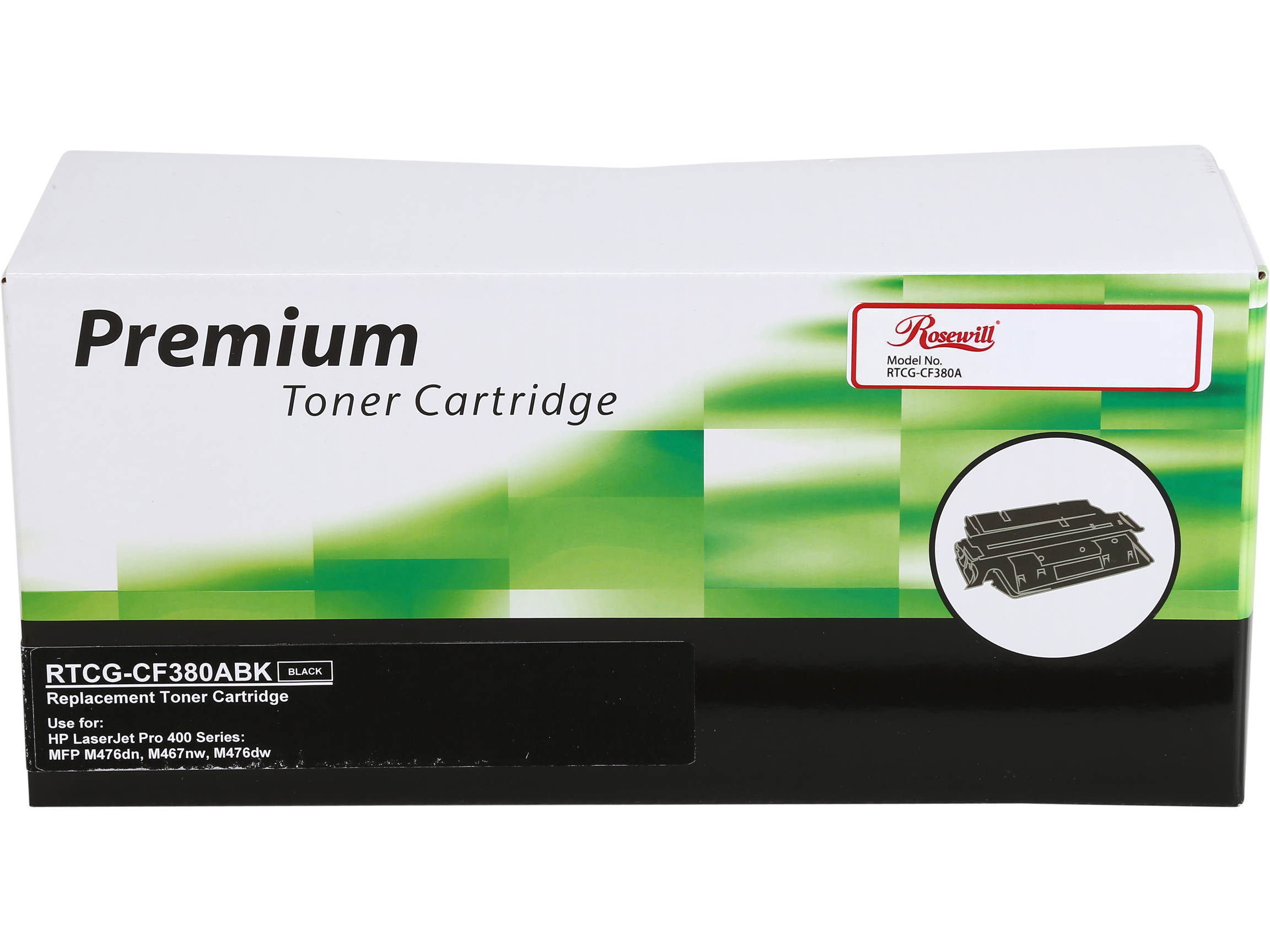 Rosewill RTCG-CF380A Compatible Toner Cartridge Replaces HP 312A CF380A; Black