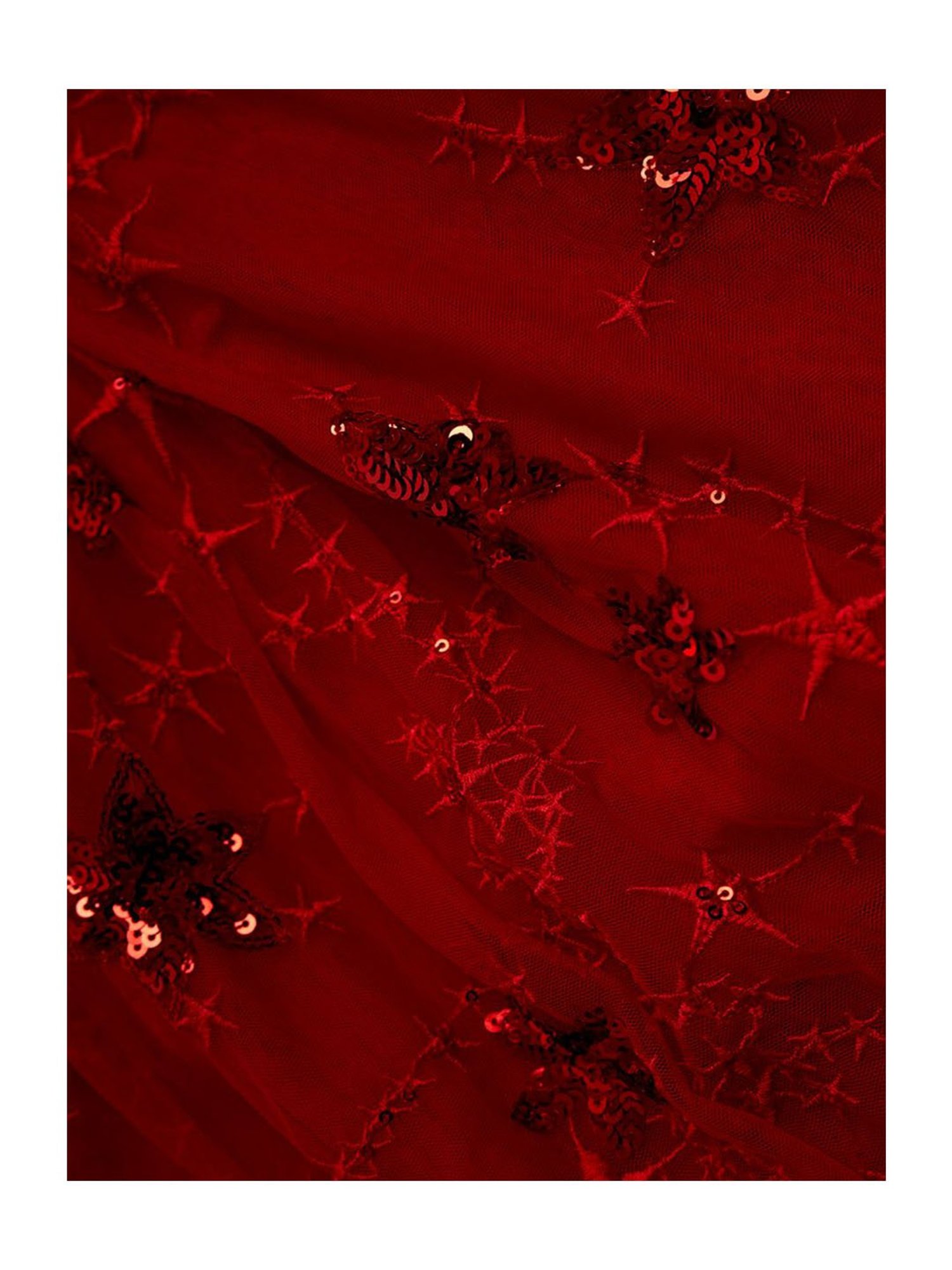 Angel & Rocket Kids Red Embroidered Dress