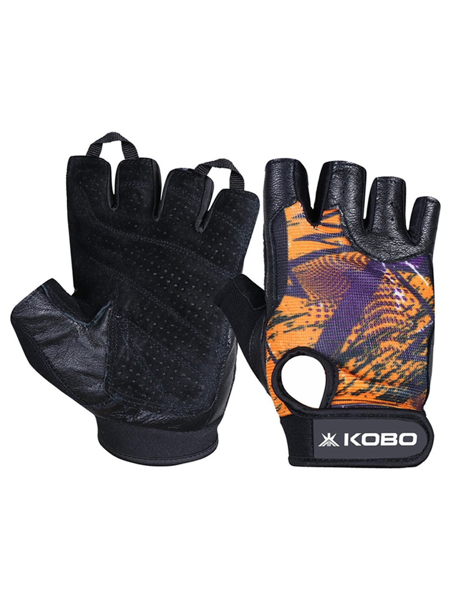 Kobo Weight Lifting Gym Gloves (Orange) Size - M