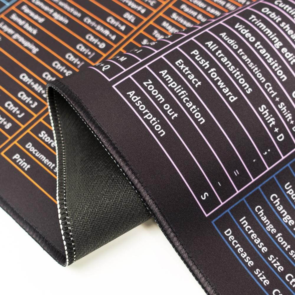 Gaming Mouse Pad Gamer Keyboard Shortcuts Mousepads Large Mouse Mat XXL Computer Laptop Game Office Desk Pad 35.4*15.7in