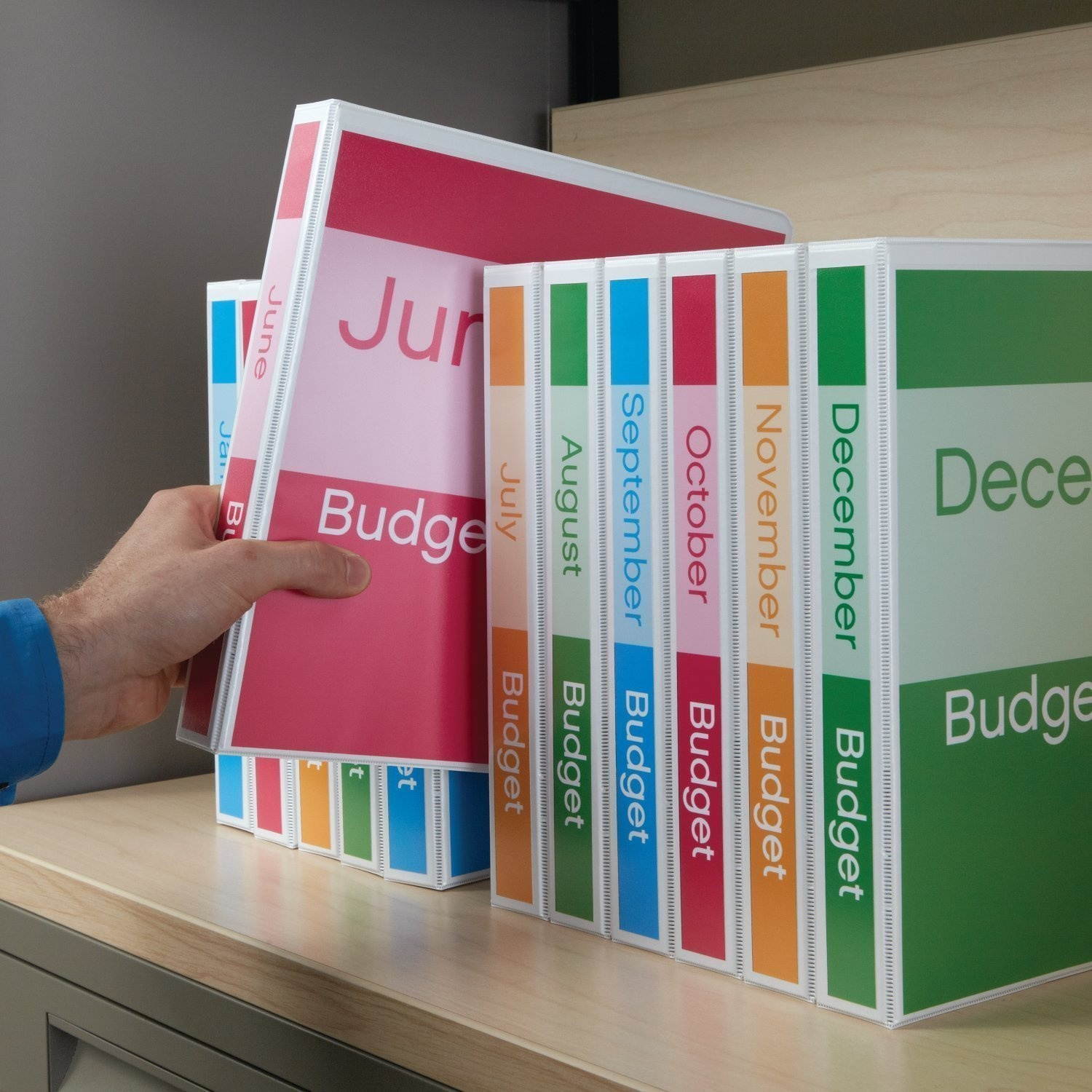 Phyxin Expanding File Folder Office Organizer Document Accordion Folder clipboard Letter Size A4 with 5 Pockets Plastic Set of 2, Purple Fuchsia