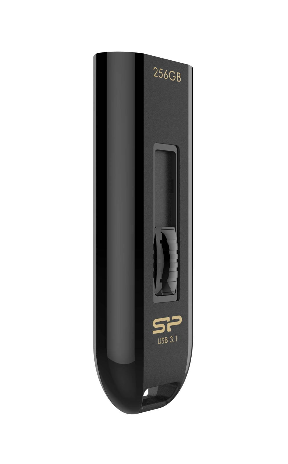 Silicon Power 256GB Blaze B21 USB3.1 Flash Drive Black With Sliding USB Connector Model SP256GBUF3B21V1K