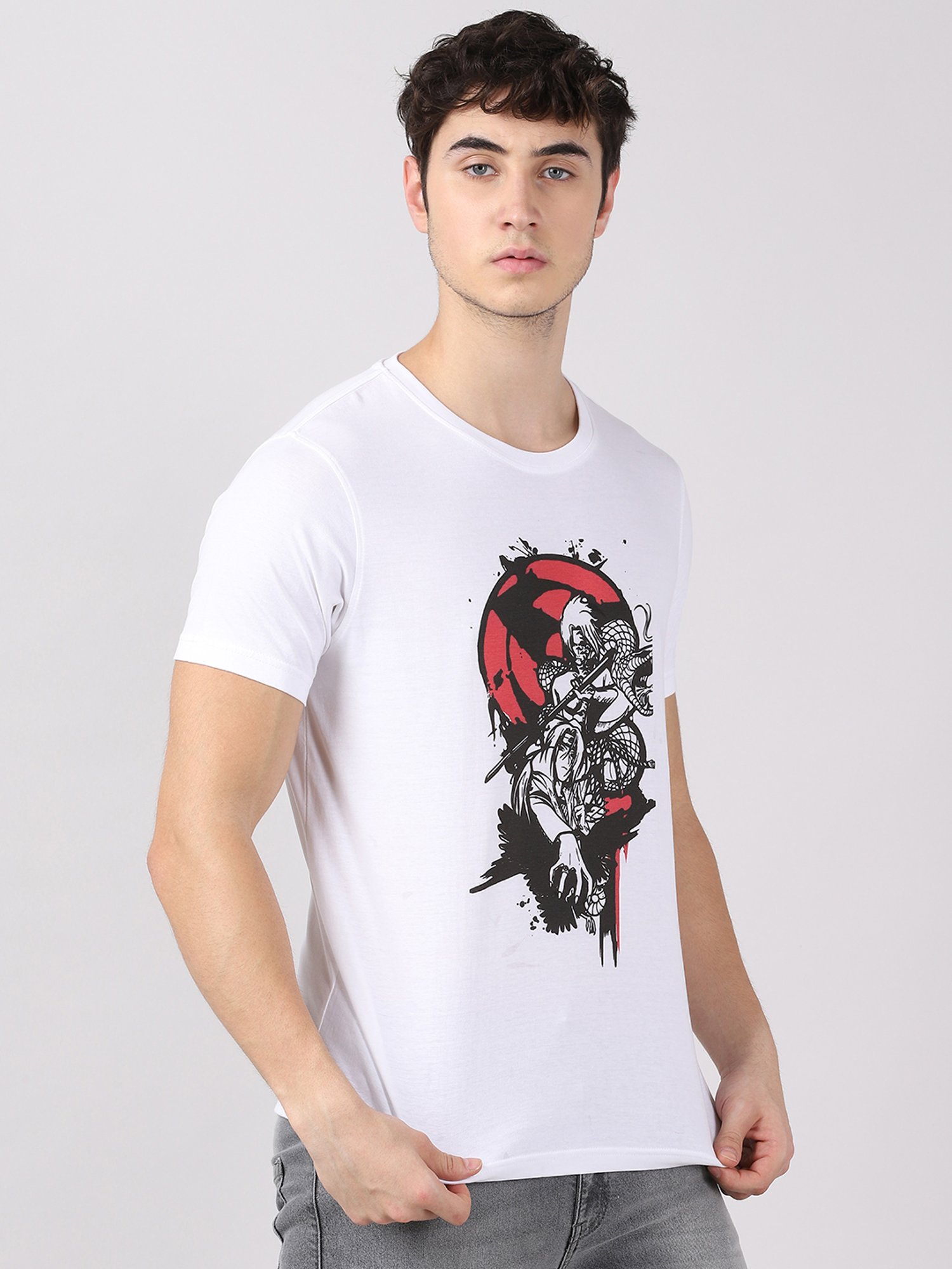 Bushirt White Cotton Crew T-Shirt