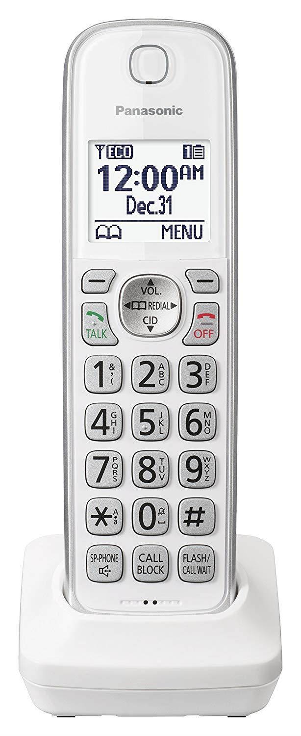 Panasonic KX-TGDA50W1 Dect 6.0 Digital Additional Cordless White Handset for KX-TGD53x Series