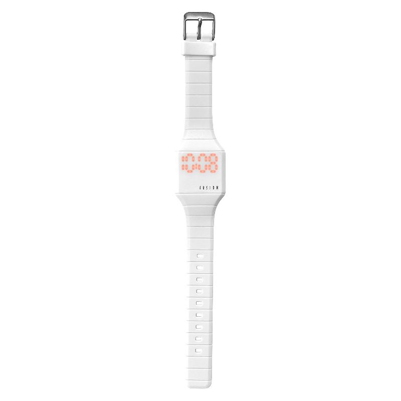 Girls' Fusion Hidden LED Digital Watch - White