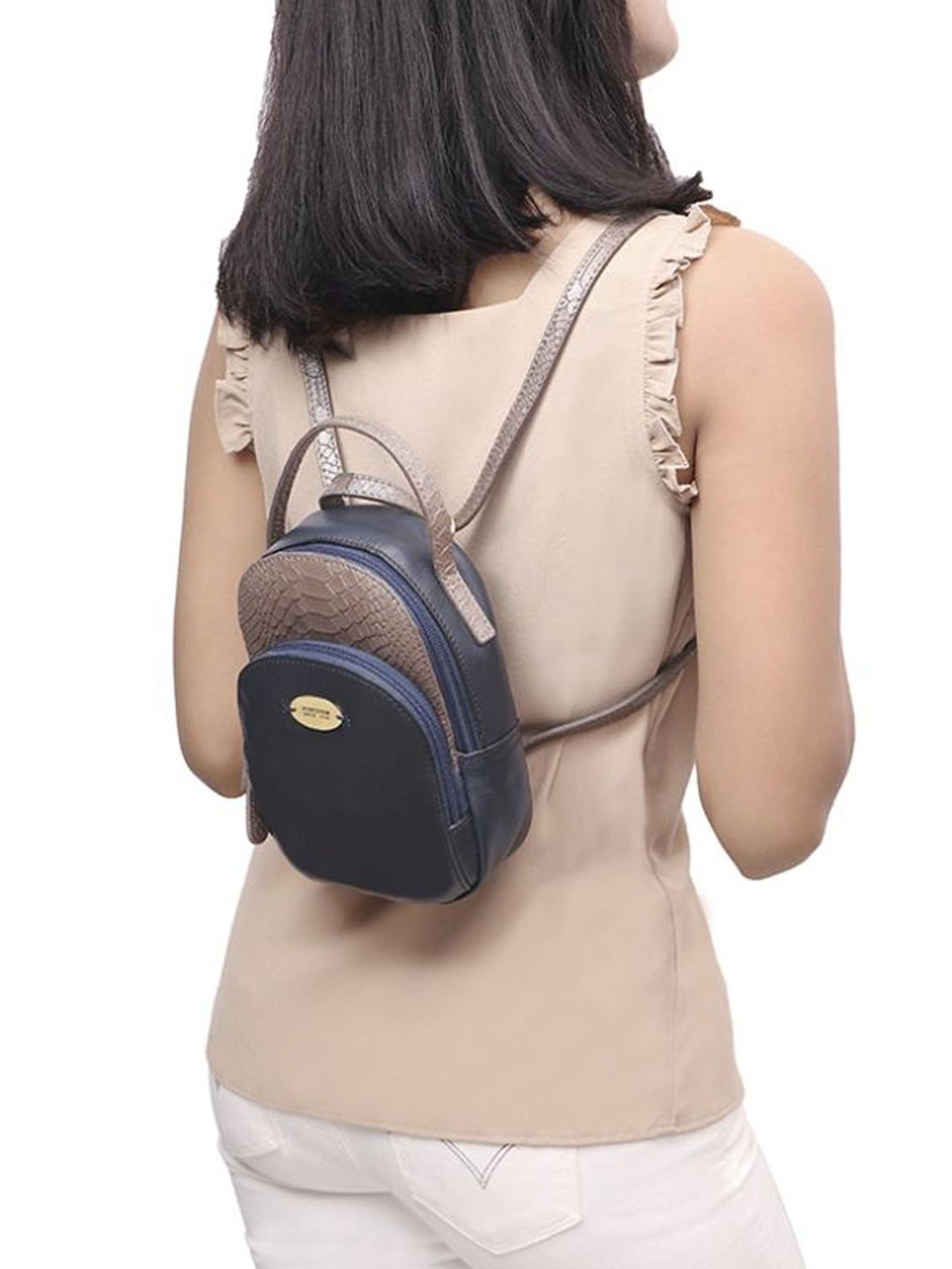 Tohl Fenwick Black Leather Medium Backpack