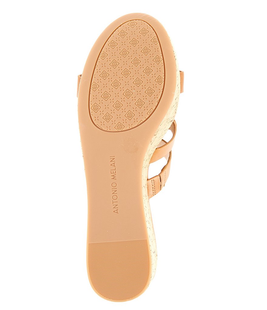 Antonio Melani Quinnlynn Leather Wedge Sandals