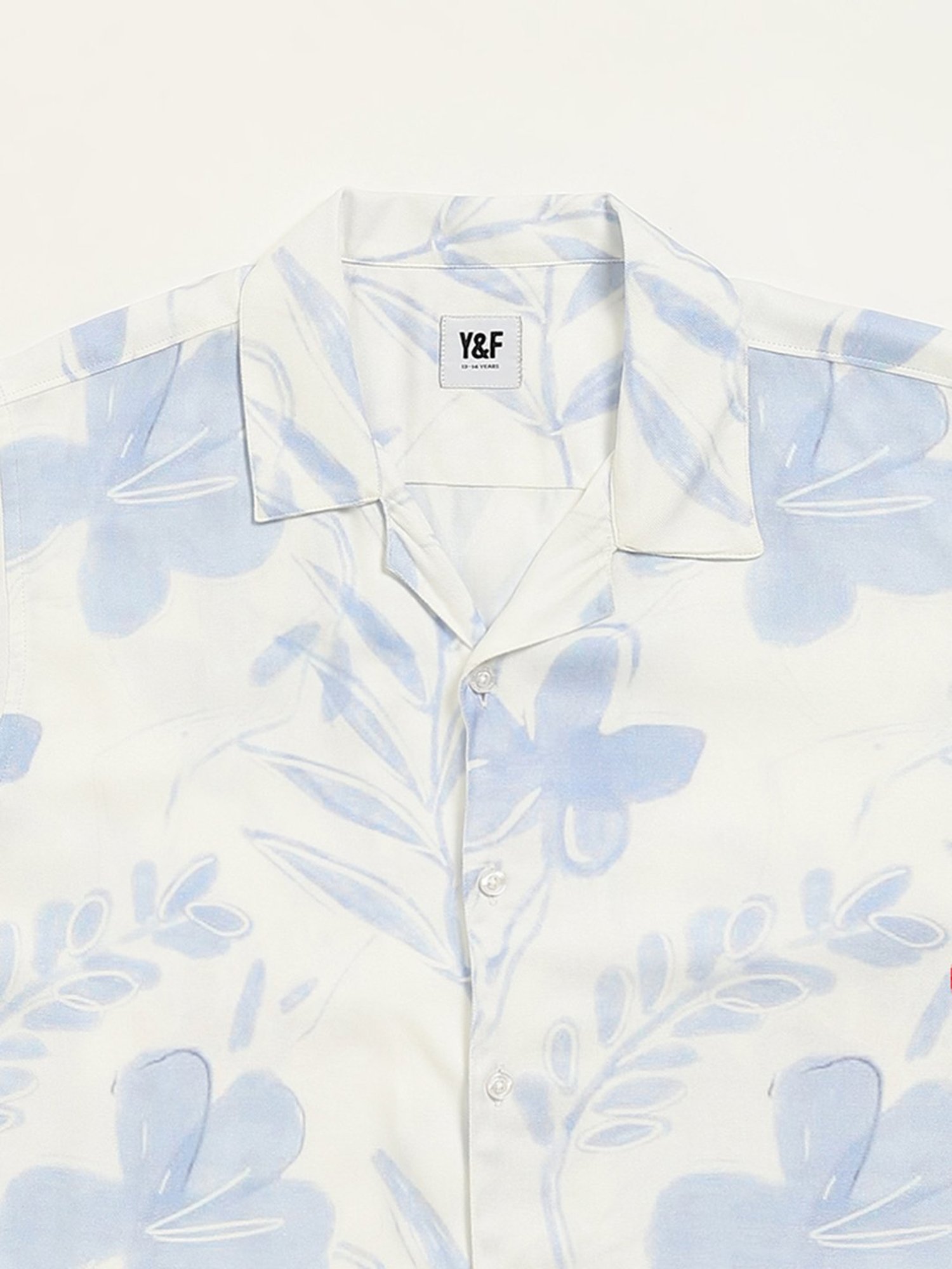 Y&F Kids by Westside Blue Floral Pattern Shirt
