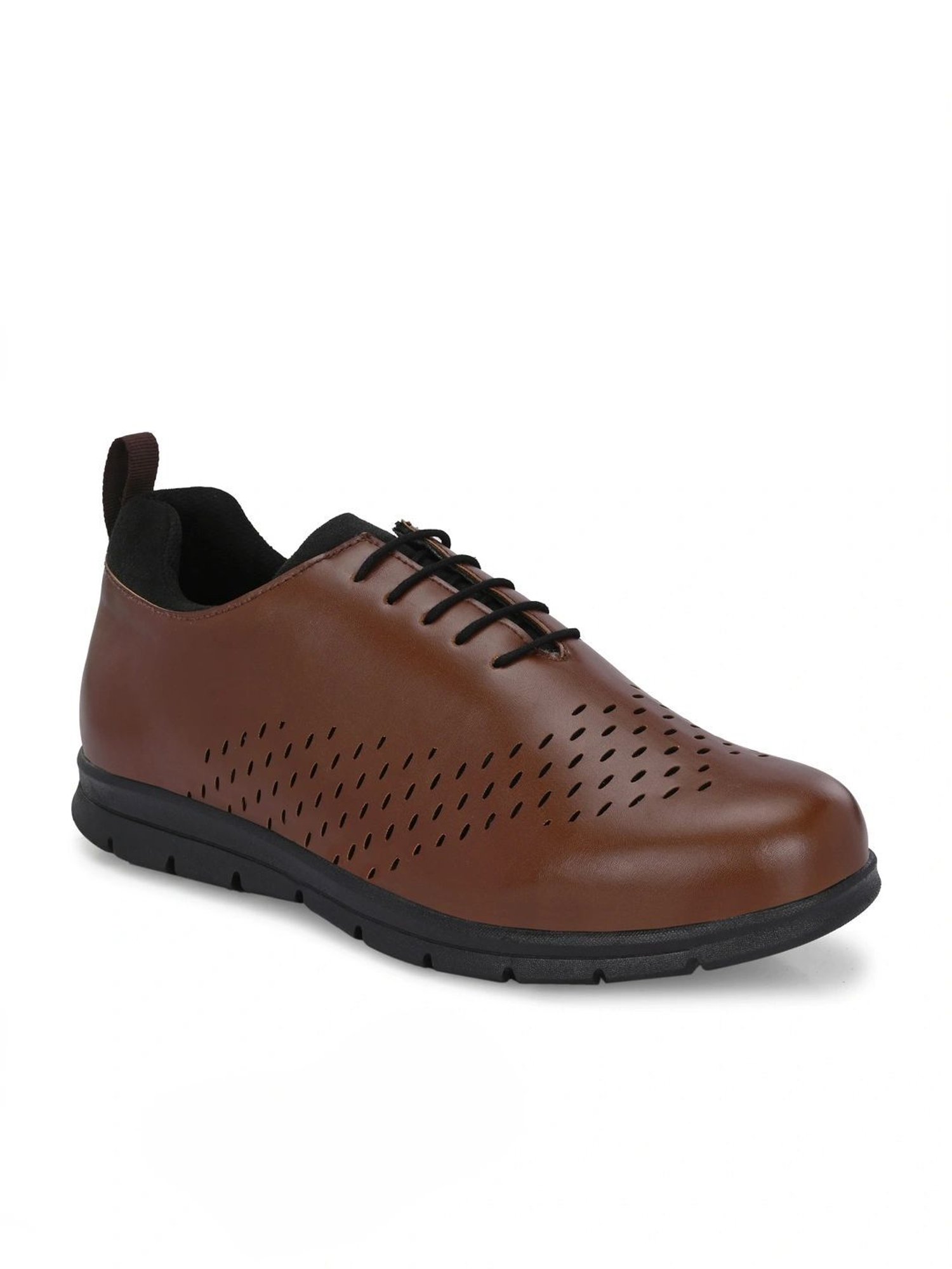 Hoversole Men's Rick Tan & Black Oxford Shoes