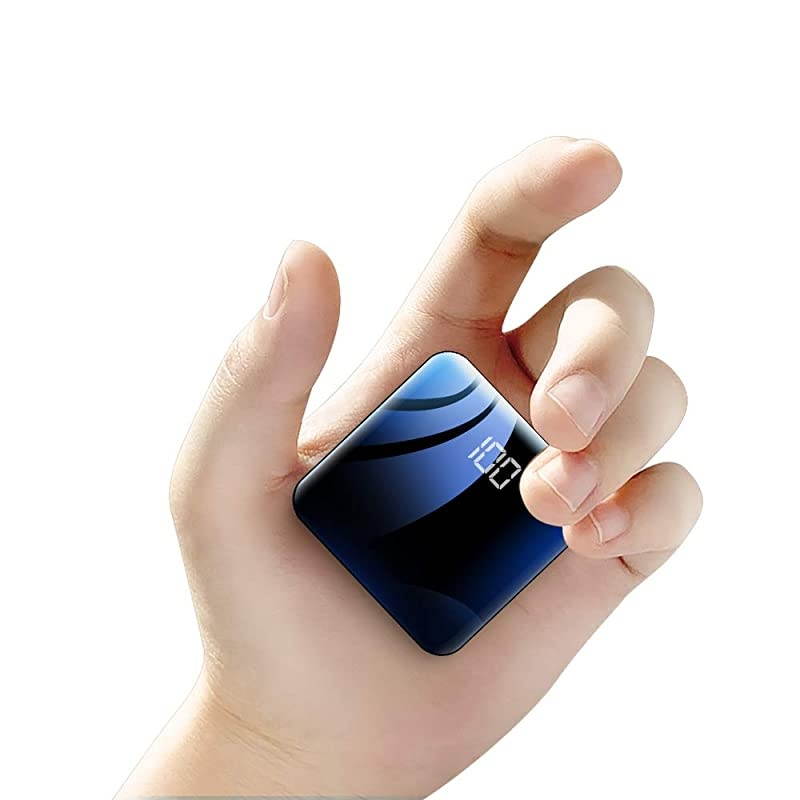 20000M Power Bank 10000mAh Portable Charger, Smallest External Battery Lightest Ultra Compact High Speed 2USB Cell Phone Mobile Pack for iPhone Xs 8 7 6 Samsung Galaxy Note S9 iPad Tablet-Black