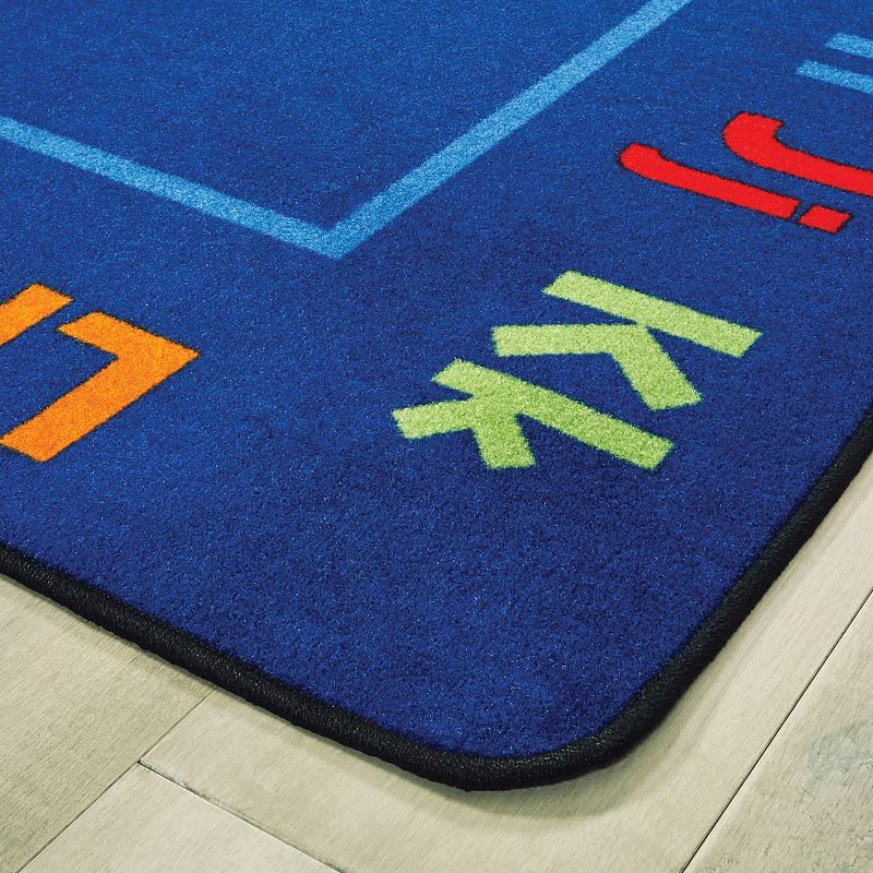 6'x9' Rectangle Woven Nylon Accent Rug Blue - Carpets For Kids