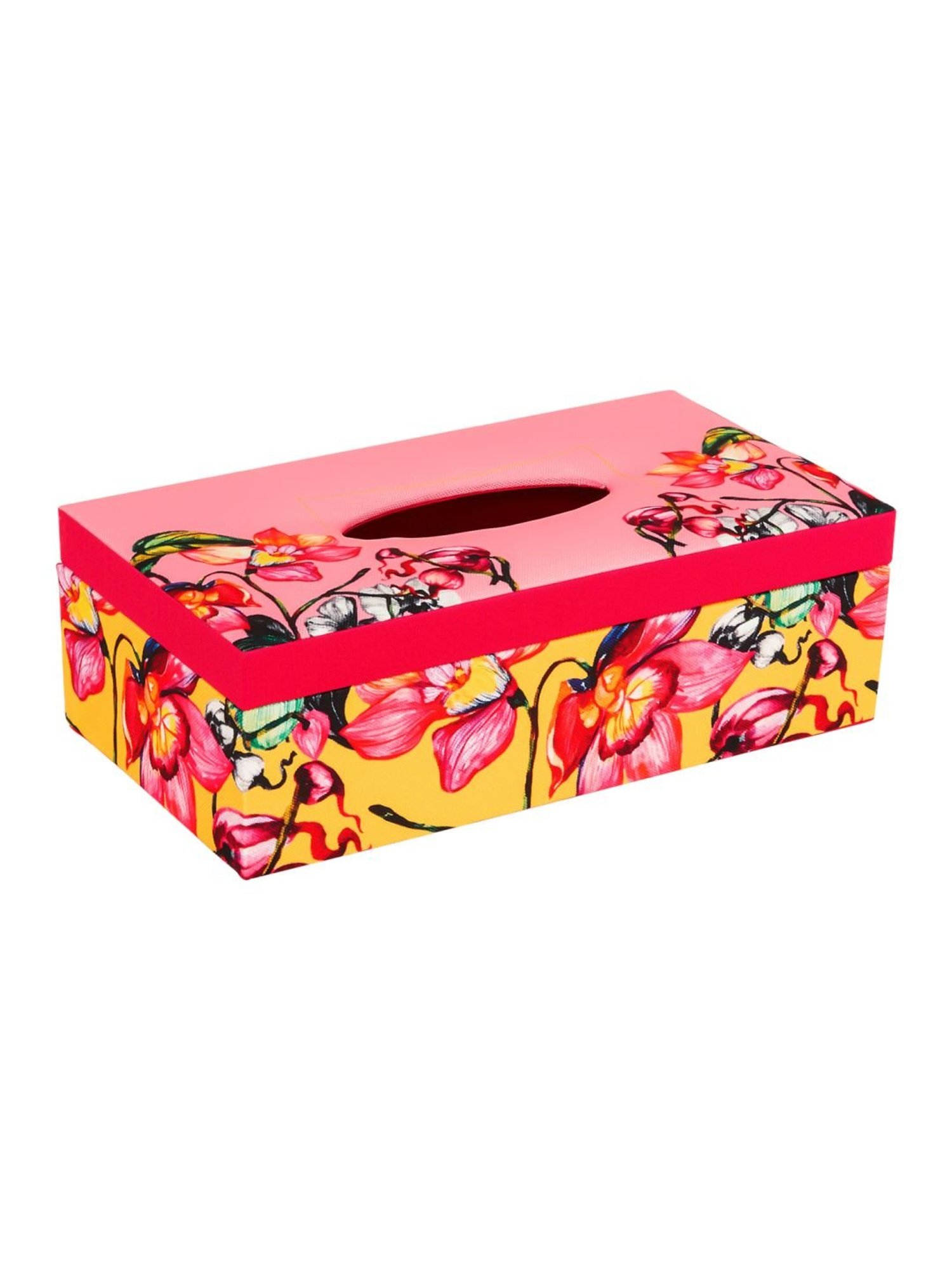 Karo Tapi Printed Multicolor Wood Tissue Box