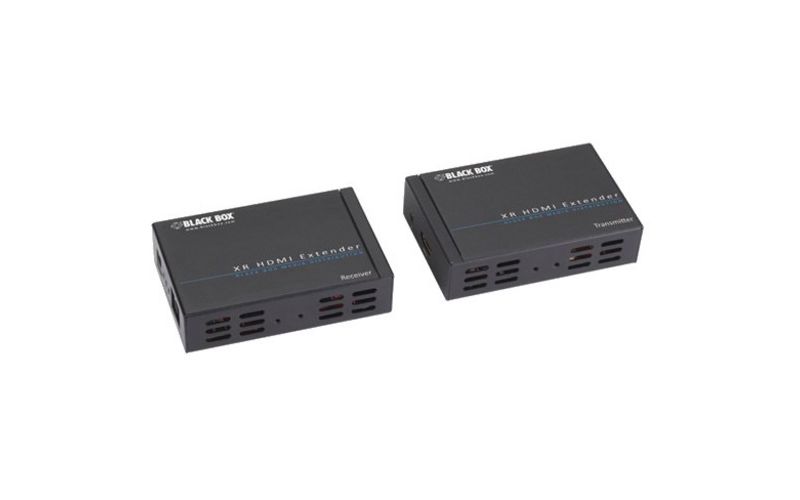 Black Box XR HDMI and IR Extender - 1 Input Device - 1 Output Device - 328.08 ft Range - 2 x Network (RJ-45) - 1 x HDMI In - 1 x HDMI Out - Full HD