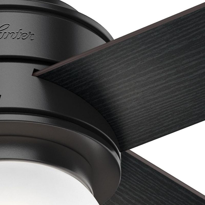 Hunter Fan Company Hepburn w/ LED Light 52-Inch Multiple Speeds Ceiling Fan, Matte Black Finish