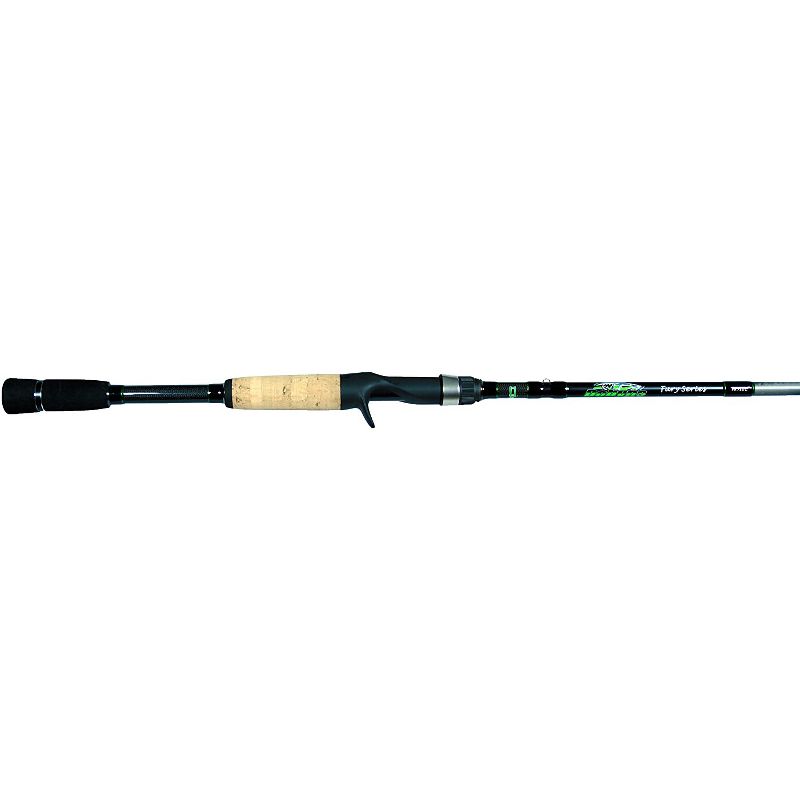 Dobyns Rods FR735C Fury Series Mag Heavy Power Fast Action Spinning Fishing Rod, 7 Feet 3 Inches, Black/Green