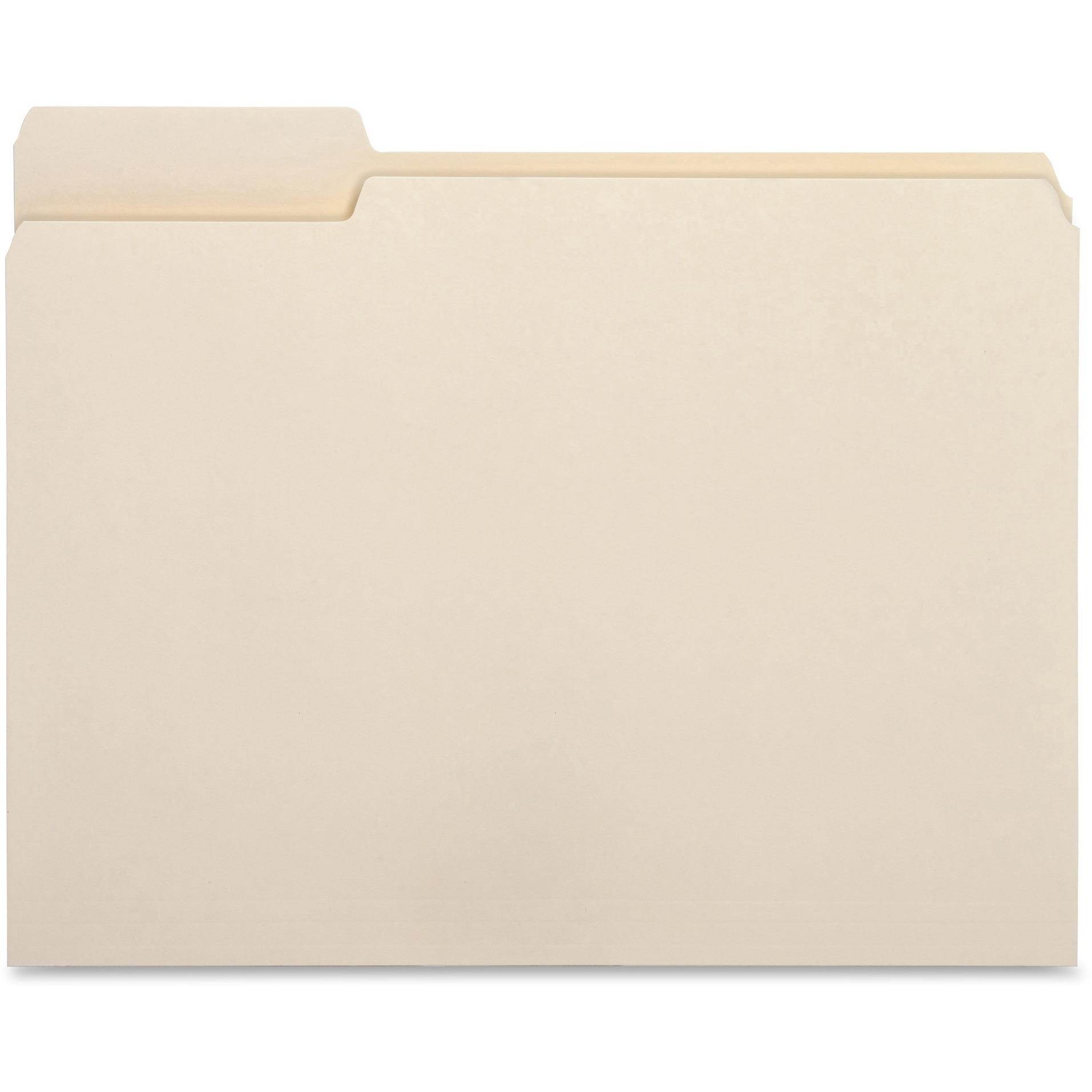 Business Source File Folder 1/3 Cut Left Tab 1-Ply 3/4" Exp. Ltr 100/BX MLA