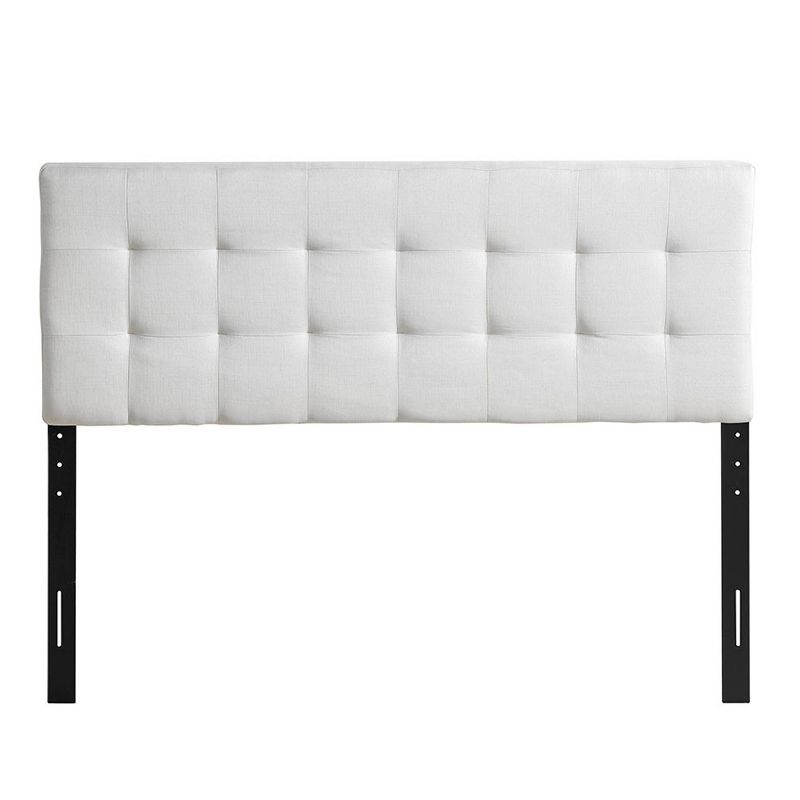 Queen Roberta Square Stitched Headboard Ivory - Edgemod