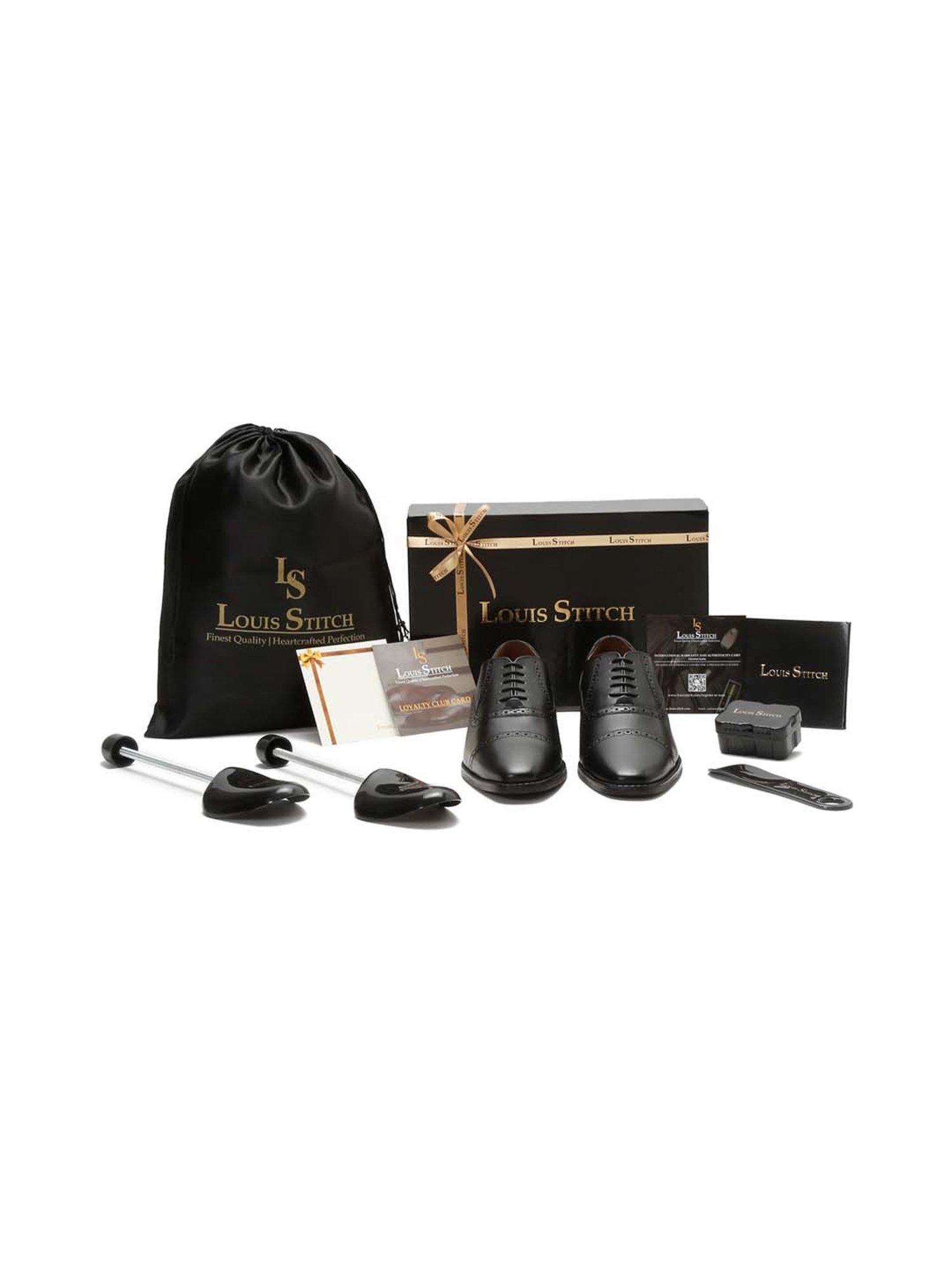 Louis Stitch Men's Black Brogue Shoes