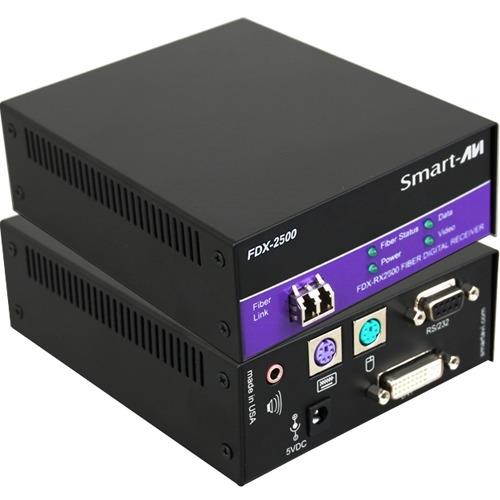 Smartavi FDX-2500S Singlemode KVM Fiber Extender Kit up to 15 Km