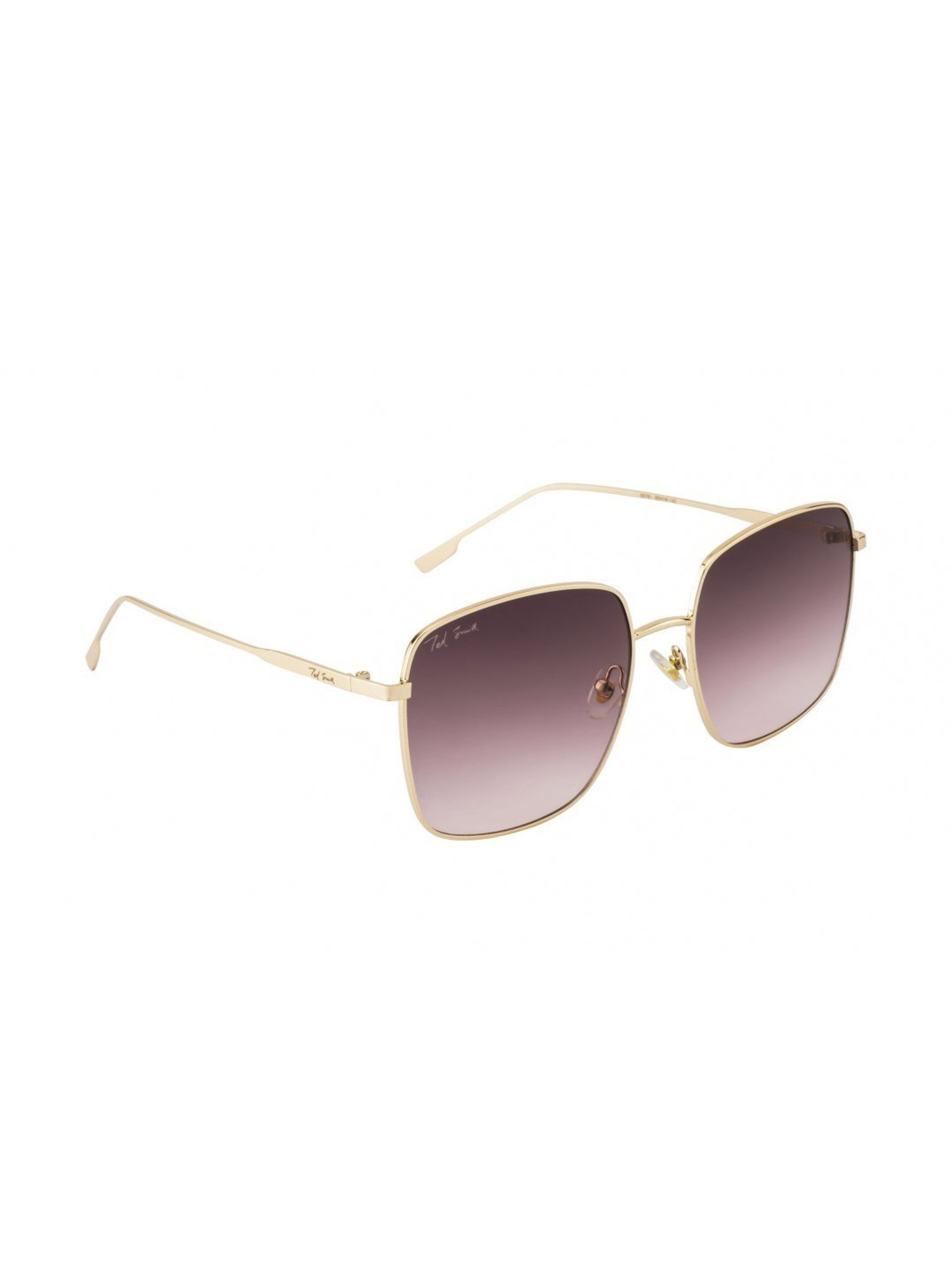 Ted Smith INFLUENCE_C6 Brown Gradient Square Sunglasses