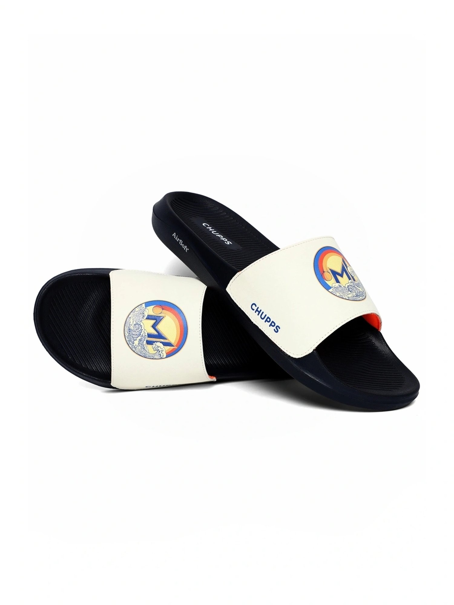Chupps Men's Mumbai Indians White Slides