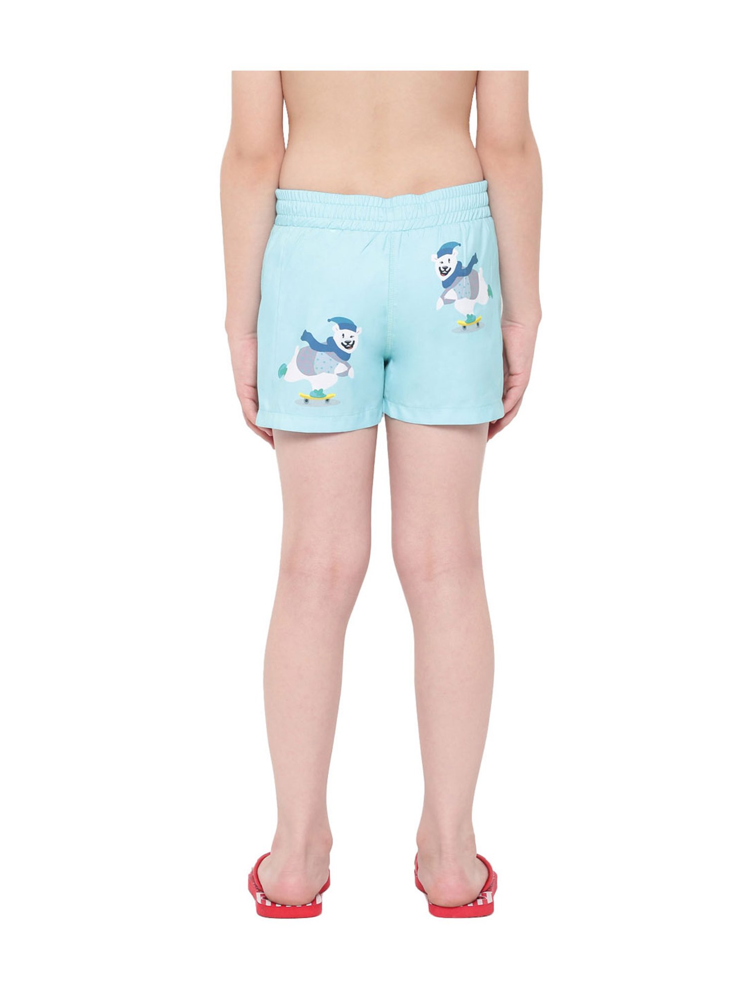 IO Kids Blue Printed Shorts