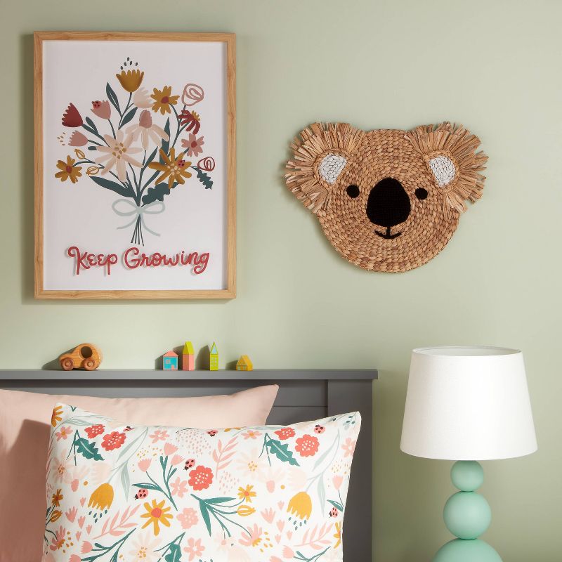 Water Hyacinth Koala Head Wall Decor Natural - Pillowfort™