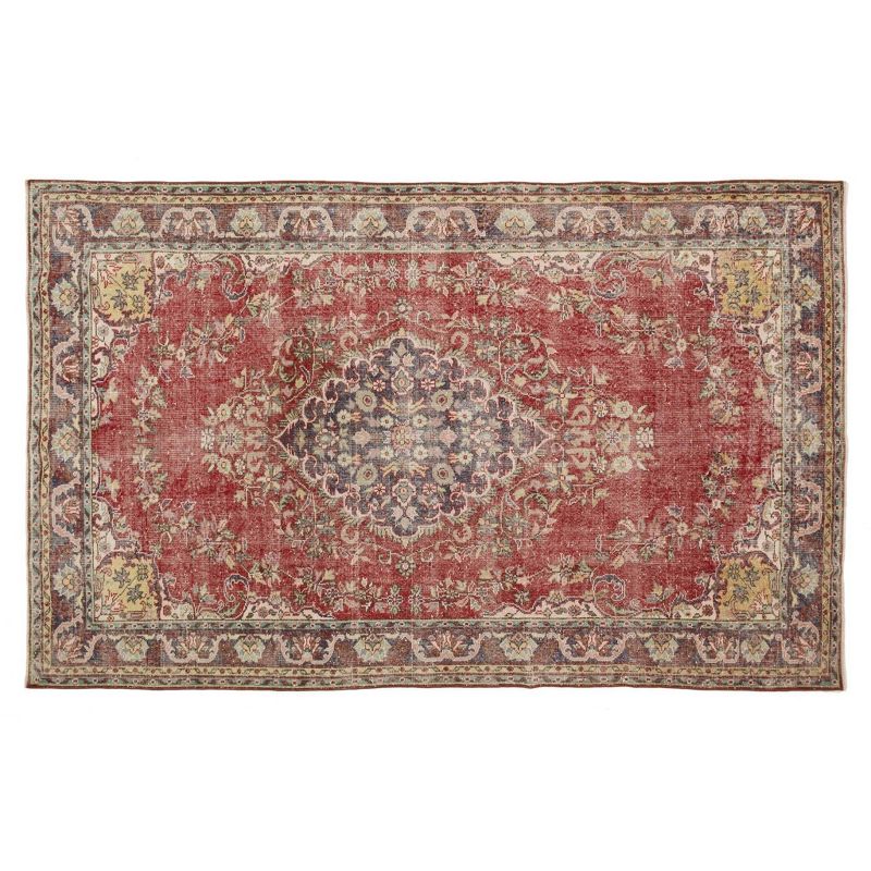 5'10"x9'6" Vintage One-of-a-Kind Gilberta Rug Red - Revival Rugs