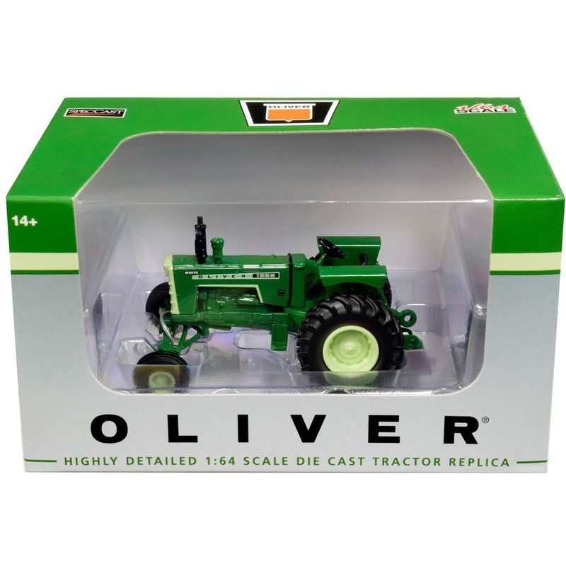 White Oliver 1955 Wide Front Tractor Green 1/64 Diecast Model by SpecCast