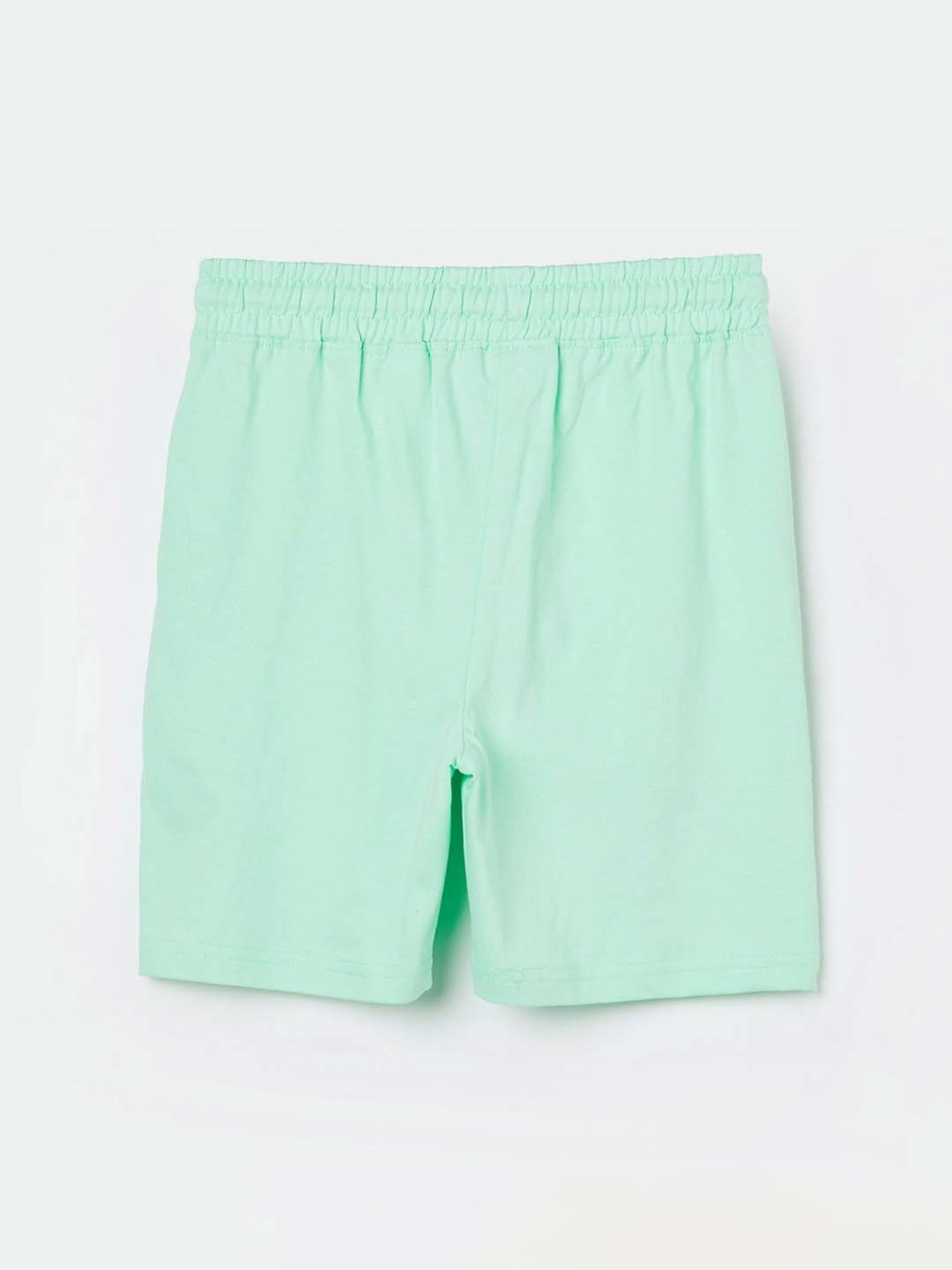 Fame Forever by Lifestyle Kids Mint Green Cotton Printed Shorts