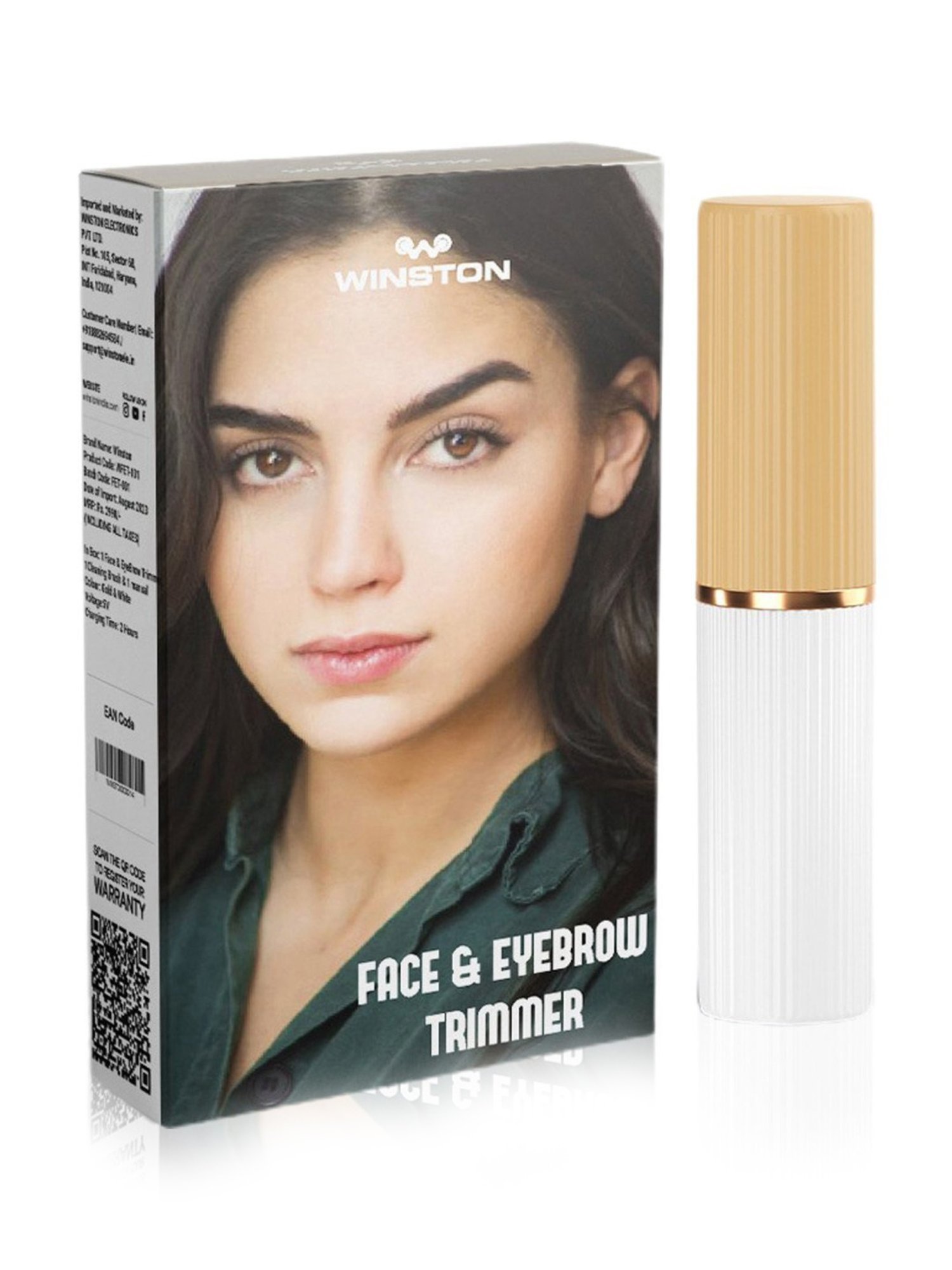 WINSTON 2 In 1 Painless Face Eyebrow Trimmer Rechargeable Battery Operated Hair Remover