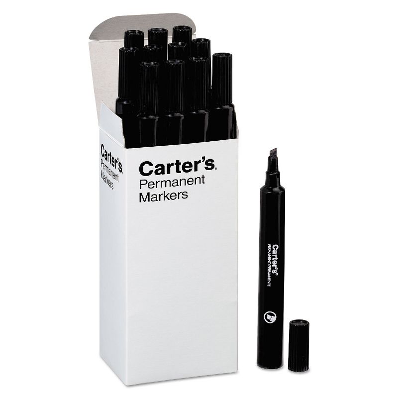 Carter'S Large Desk Style Permanent Marker Chisel Tip Black 27178